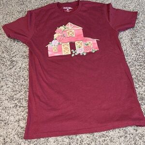 Lincoln outfitters medium‎ burgundy shirt country women's